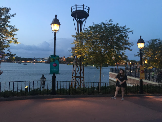 World Showcase Torch Epcot at Dusk Walt Disney World