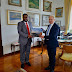 El Cónsul General de la República Dominicana de Génova Nelsón Carela, visita la Prefectura de Cagliari.