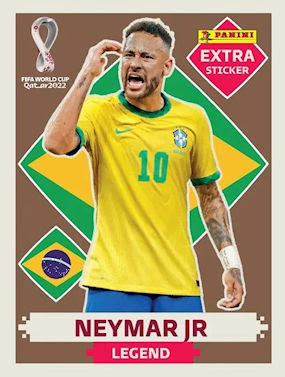 2022 Panini World Cup Extra Sticker Neymar lot Base Bronze Silver