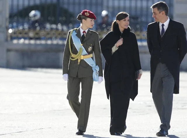 King Felipe, Queen Letizia and Crown Princess Leonor attended the Pascua Militar at the Royal Palace