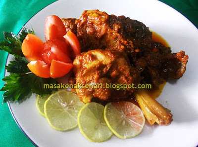 Cara Membuat Rendang Ayam Padang Resep Enak Bumbu Pedas