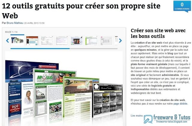 Le site du jour : 12 outils gratuits pour créer son propre site Web