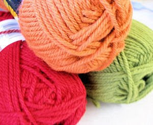 farm fresh colorful wool yarn