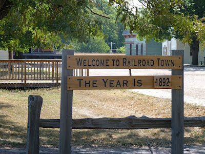 Railroad town sign - 1892