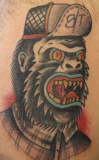 unique gorilla tattoo