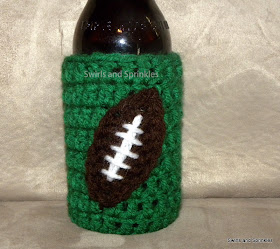 Swirls and Sprinkles:  Free crochet game day beverage Kozie pattern