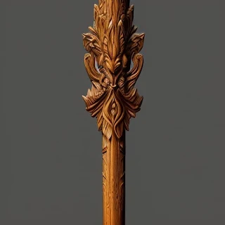 Wooden walking stick