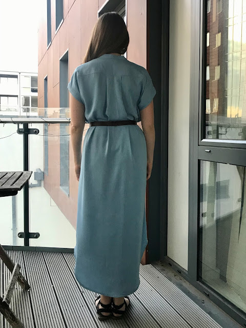 Diary of a Chain Stitcher: Sand Washed Viscose Chambray Closet Case Patterns Maxi Kalle Shirtdress