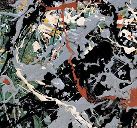 Jackson Pollock. Detail of Untitled Green Silver