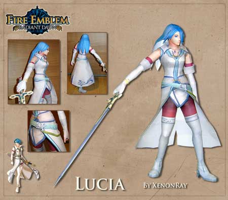 Fire Emblem Lucia Papercraft