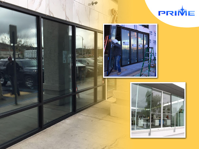 Commercial window installation