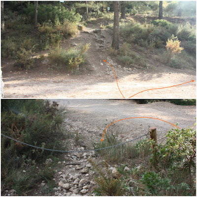 LA JUNCOSA DEL MONTMELL - BAIX PENEDÈS, accés al corriol que puja cap a l'església Romànica i paral·lel al camí de la Vall de Sant Marc al Montmell