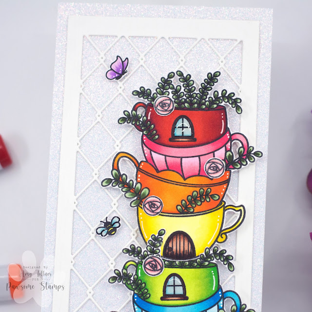 Cup of Tea Stamp Set by Pawsome Stamps #pawsomestamps #handmade