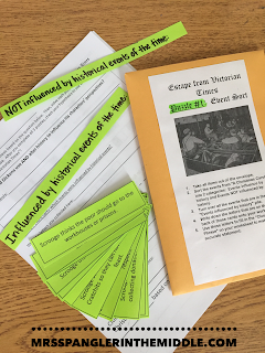 Escape Out of the Room for the Middle School ELA Classroom using "A Christmas Carol".  Paper-based puzzles with high engagement!  #teaching  #escape