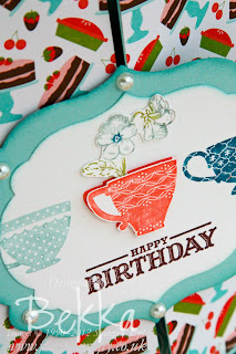 Birthday Card featuring Tea Shoppe from Stampin' Up!