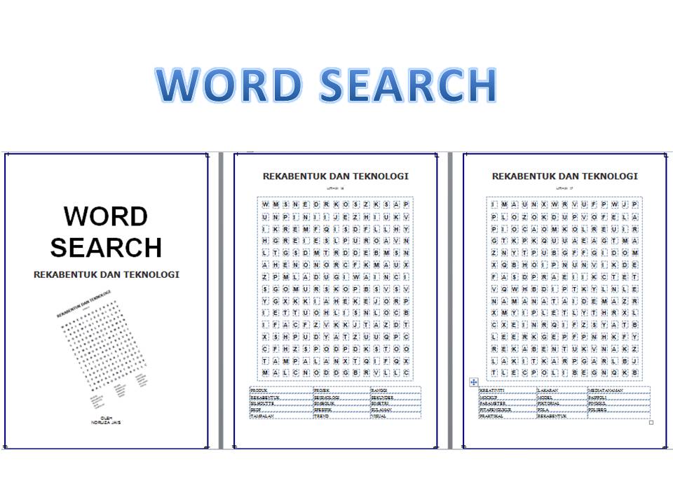 GALERI CIKGU NORLIZA: WORD SEARCH RBT TING 1