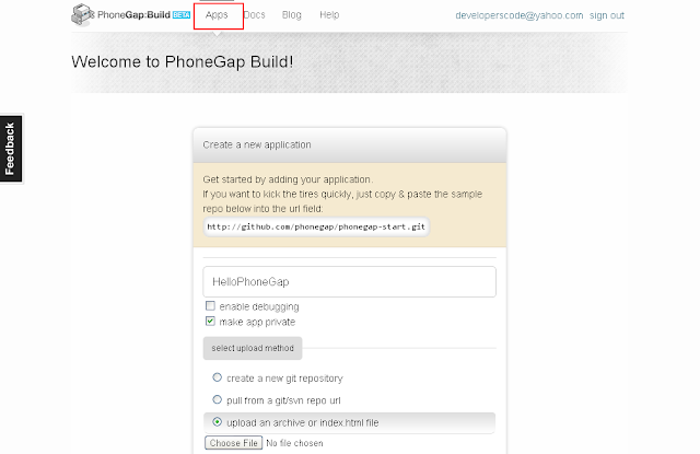 phonegap index