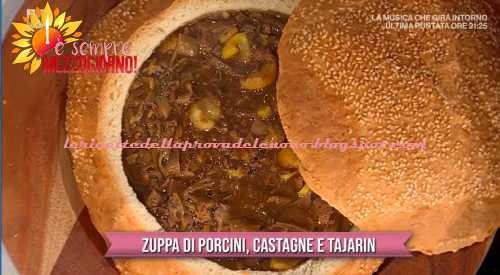 Zuppa di porcini castagne e tajarin ricetta Fabrizio Rebollini