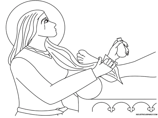 St. Mary Magdalene Coloring Page
