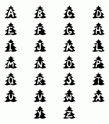 Graffiti Alphabet Christmas Tree Design