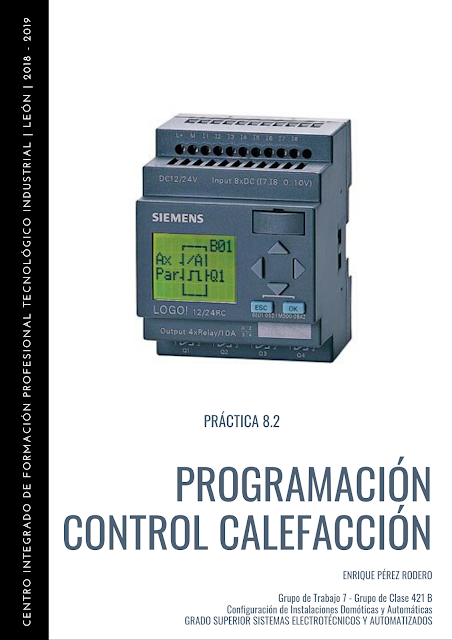 Programación control calefacción | Práctica 8.2 Domótica Logo Siemens | Electricidad