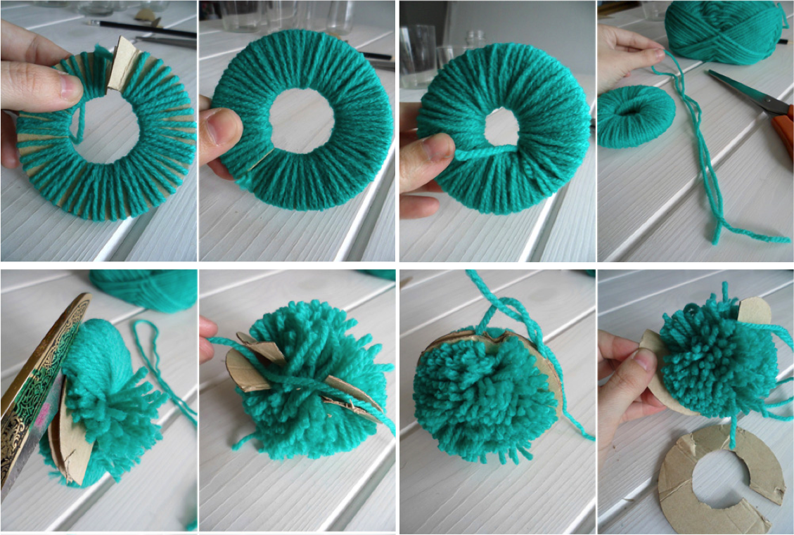 DIY Como hacer pompones de lana 