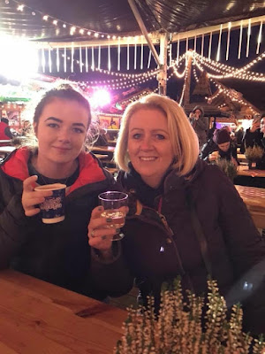 mum and daughter at winter wonderland in London