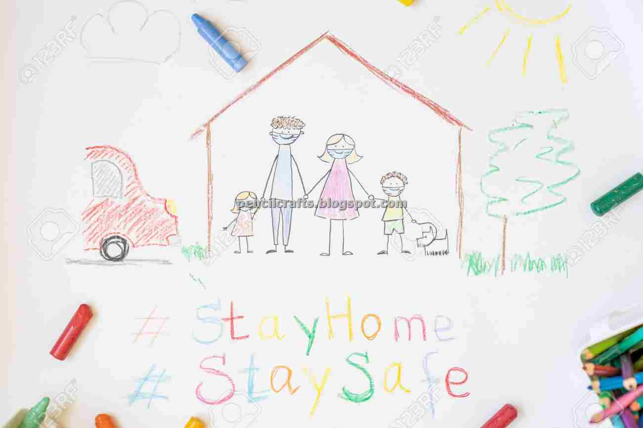 Stay Home Stay Safe Drawings and Sketches