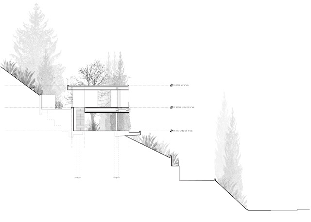Side drawing of the modern home