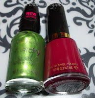 Wet n Wild Fast Dry 'Sage in the City', and Revlon 'Bewitching'