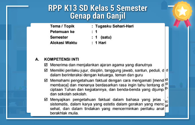 RPP K13 SD Kelas 5 