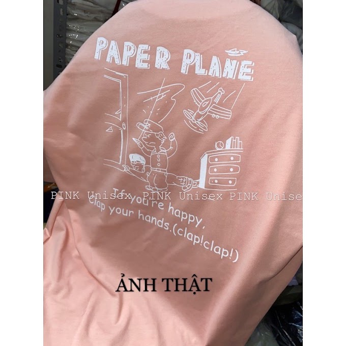 [ FULL SIZE + ẢNH THẬT ] Áo thun phông tay lỡ form rộng PAPER PLANE Unisex