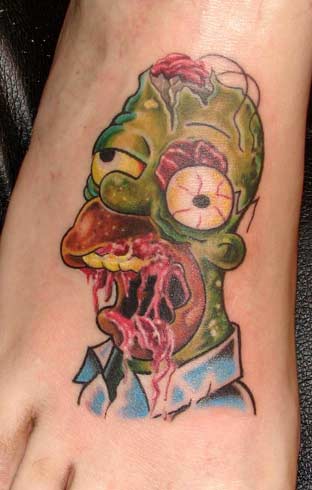 Weird Bart Simpsons, and Zombie Homer Simpson Tattoo.