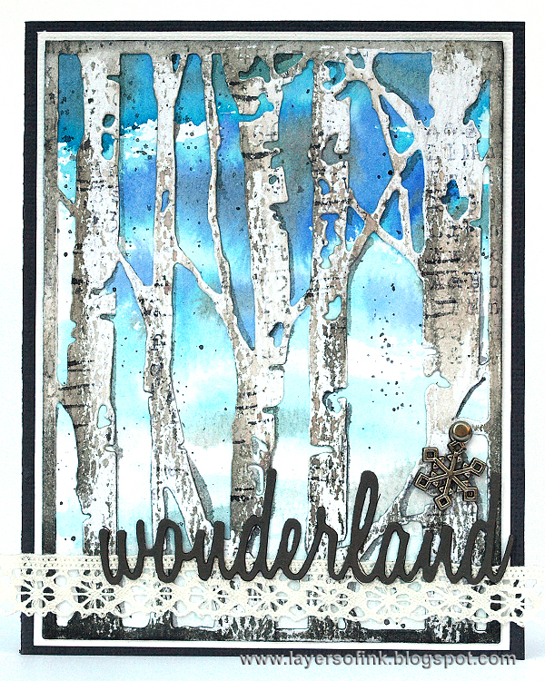 Layers of ink - Winter Birch Trees Tutorial by Anna-Karin