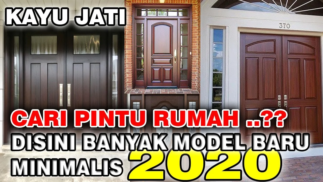 20 Model Pintu Rumah Kayu Jati Minimalis Terbaru 2020 Untuk Rumah Modern - Gambar pintu rumah minimalis