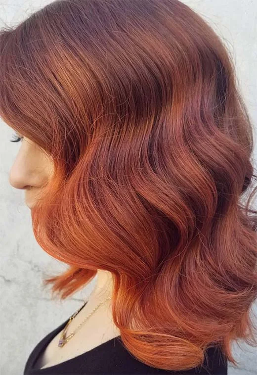 copper balayage hair ideas 007