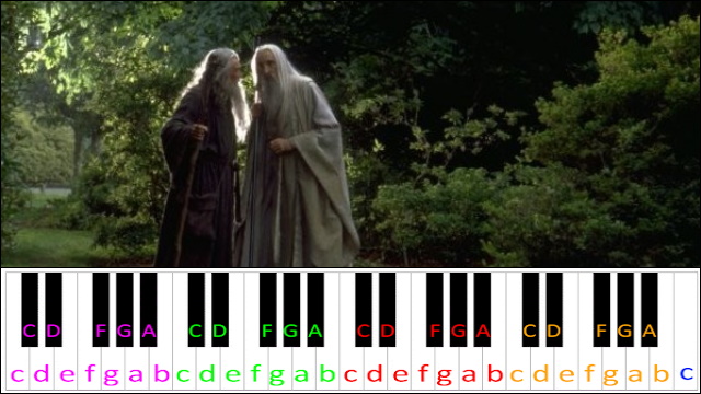 The Treason of Isengard Piano / Keyboard Easy Letter Notes for Beginners