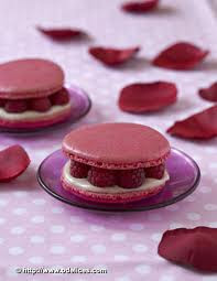 macarons rose framboise