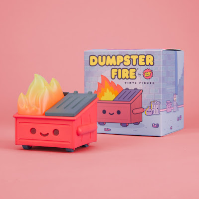 FYE First Release Exclusive Dumpster Fire Sunburn Red Edition Vinyl Figure by 100% Soft