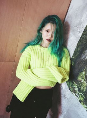 suran_south_korean_singer_green_hair