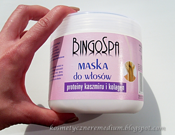  BingoSpa Proteiny kaszmiru i kolagen, maska do włosów łamliwych, włosy łamliwe, 