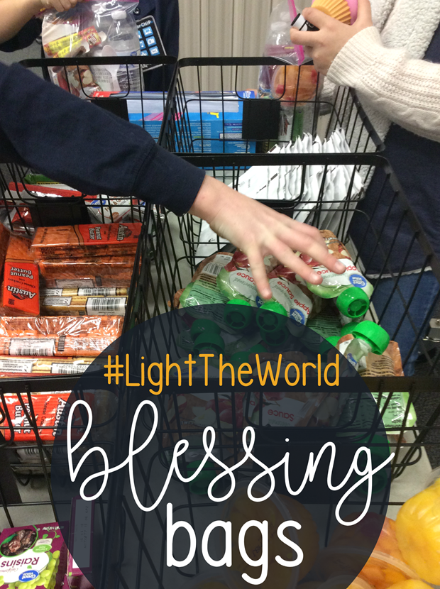 #lighttheworld Blessing Bags at GingerSnapCrafts.com