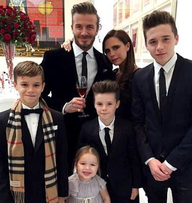 Foto de Victoria Beckham con sus amores