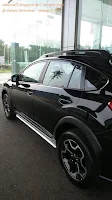 Kereta Subaru XV STI Hitam bahagian kiri di subaru Seremban.