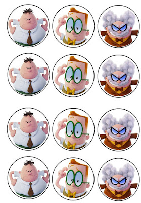 Captain Underpants Movie Cupcake Toppers