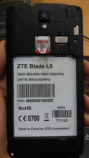 Download the official ZTE Blade L5 Stock Firmware (Flash File)