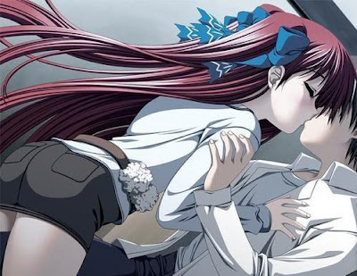 anime wallpaper love. anime love kiss wallpaper.