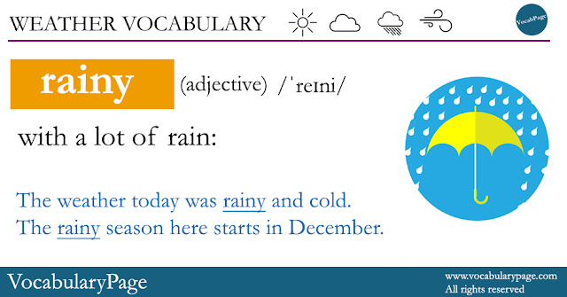 Weather Vocabulary - Rainy