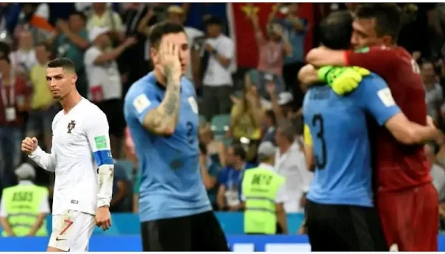 Uruguay 2-1 Portugal: Edinson Cavani double sends Cristiano Ronaldo home
