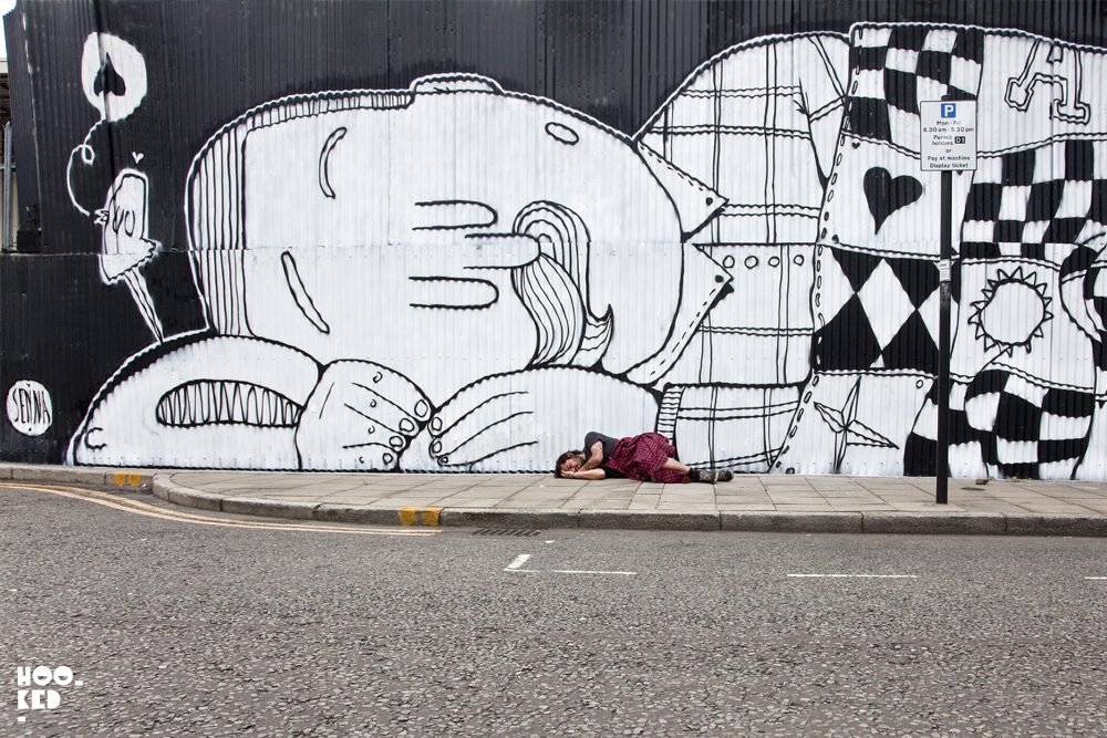 Sleeping Giant London Mural by Street Artist Alex Senna